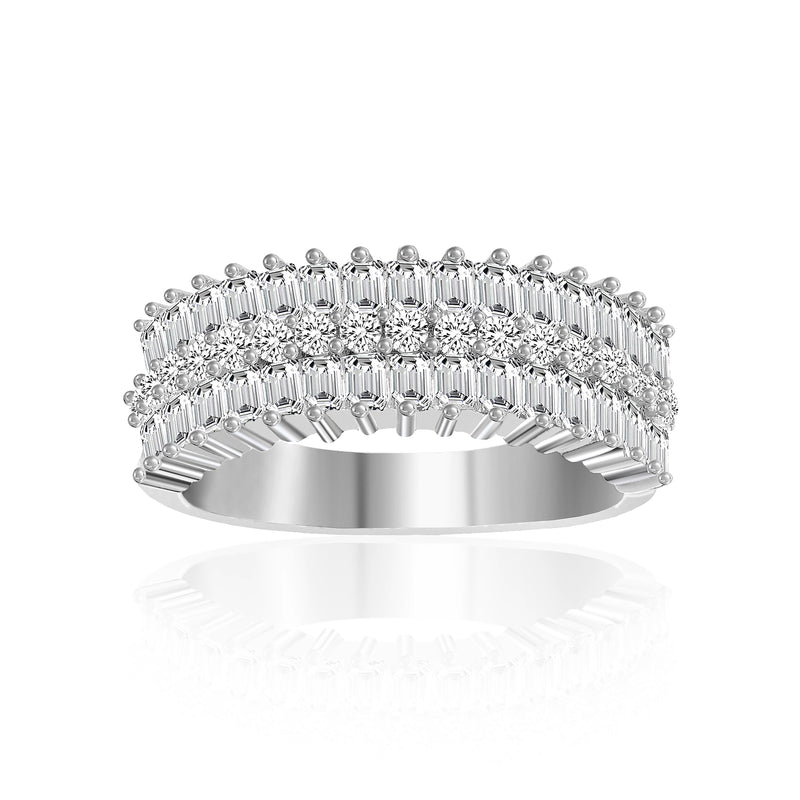 Silver CZ Wedding Ring