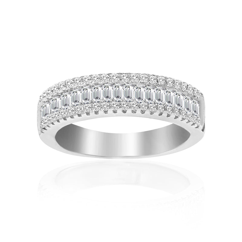 Silver CZ Wedding Ring