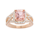 Rose PrinceSterling Silver Cut CZ Ring