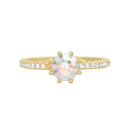 Xgold CZ Rainbow Engagement Ring