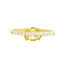 Xgold CZ CroSterling Silverover Engagement Ring