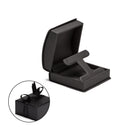 Leatherette Clip Earring Box Leatherette Interior with Matching Ribboned Packer
