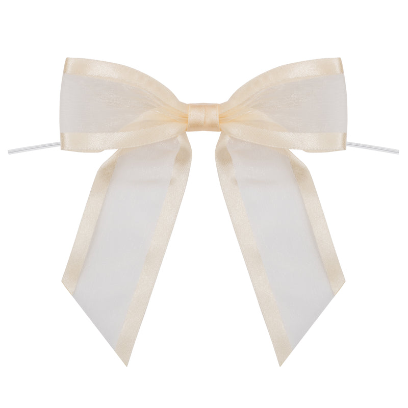 Organza Satin-Edged Bow with Twist Tie