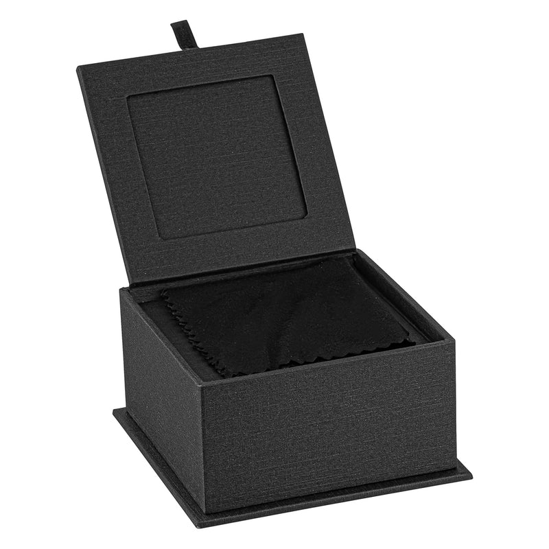 Haute Suede Single Earring Box with Matching Satin Inner Lids