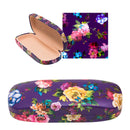 Floral PU Eyewear Case with Coordinating Cloth