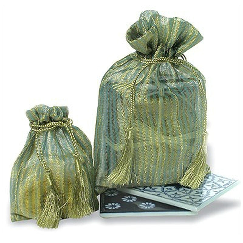 Striped Organza Pouch