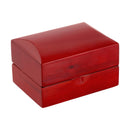 High Shine Mahogany Color Wooden Double Ring Box