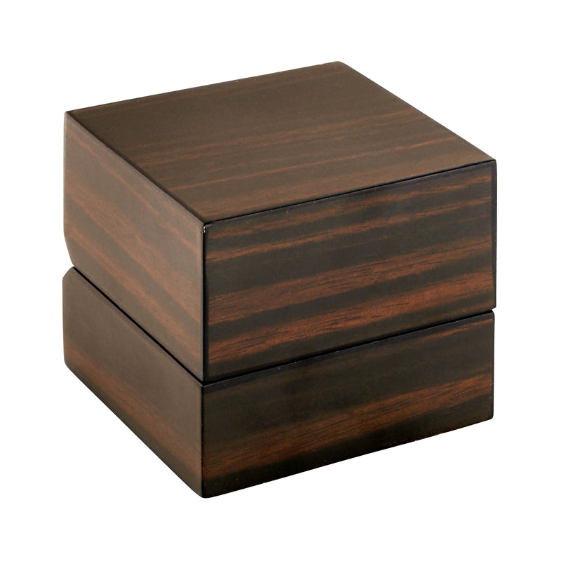 Brown Zebra Wood Single Earring Box