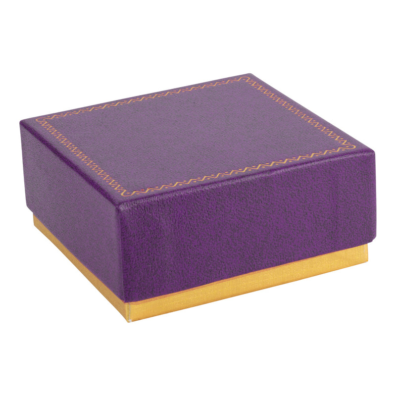 Two-tone Paper French Clip Earring Box with Gold Accent