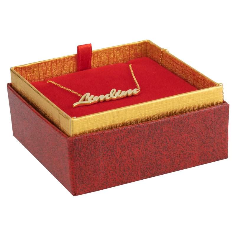 Two-tone Paper Pendant Box with Gold Accent