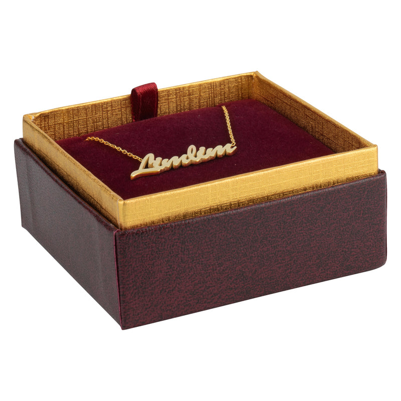 Two-tone Paper Pendant Box with Gold Accent