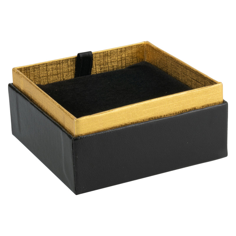 Two-tone Paper Pendant Box with Gold Accent