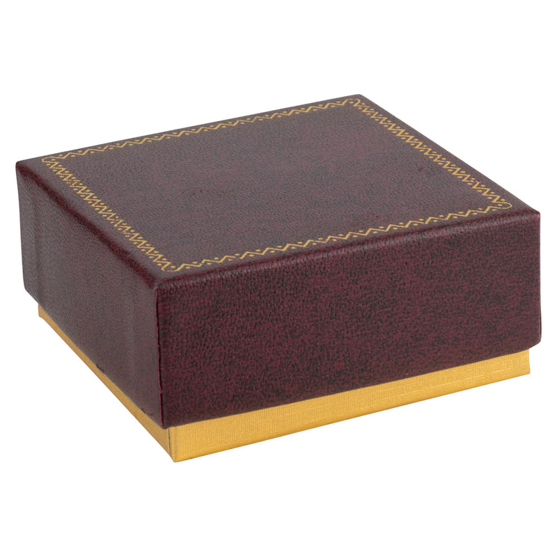 Two-tone Paper French Clip Earring Box with Gold Accent