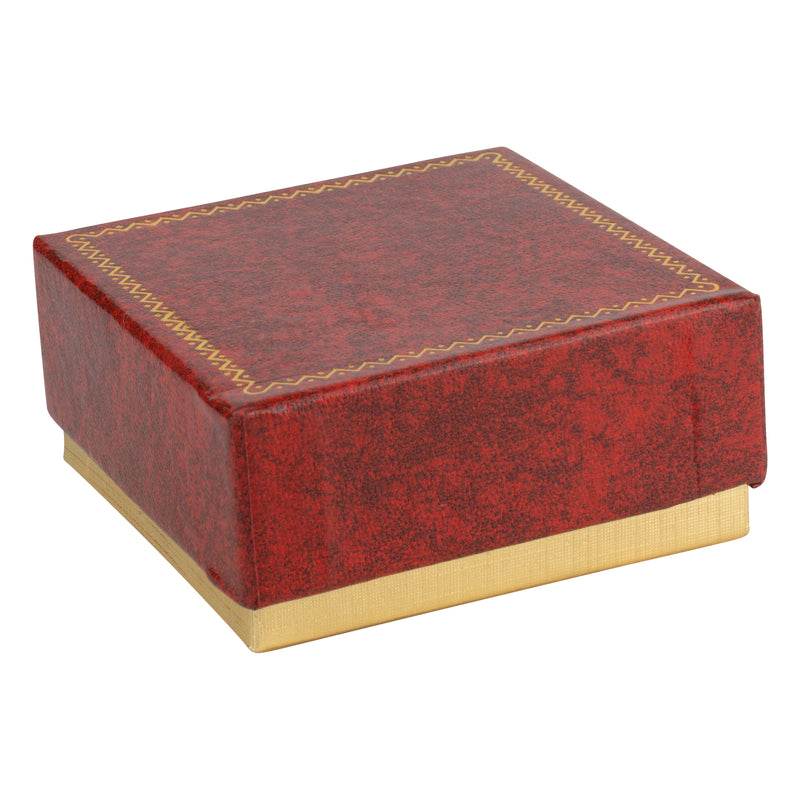 Two-tone Paper French Clip Earring Box with Gold Accent