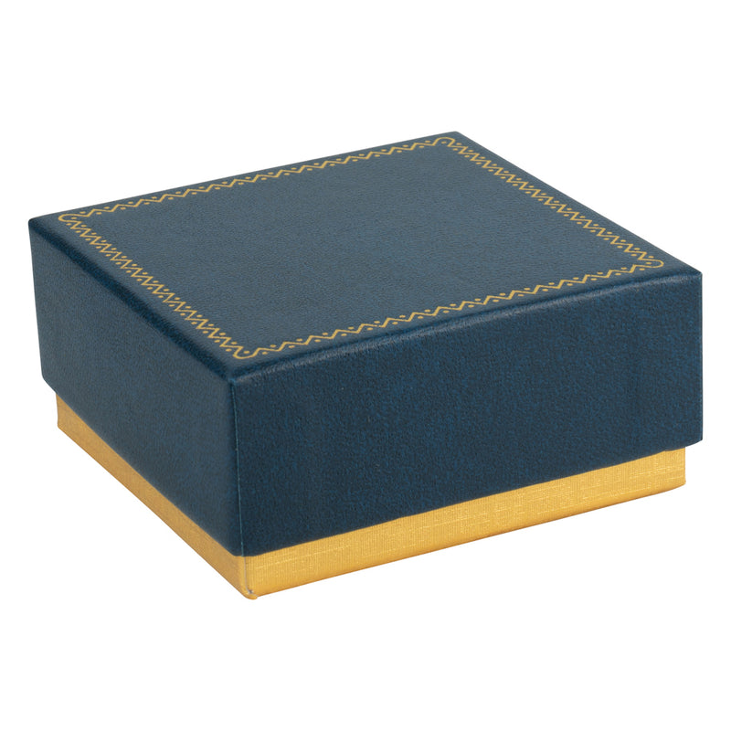 Two-tone Paper French Clip Earring Box with Gold Accent