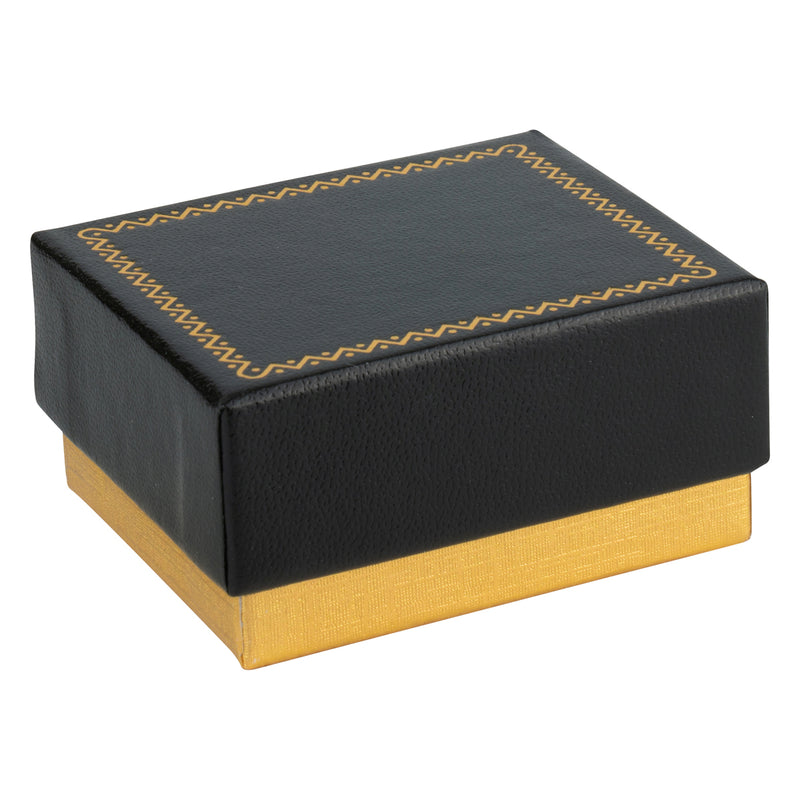 Two-tone Paper Hoop Earring Box with Gold Accent