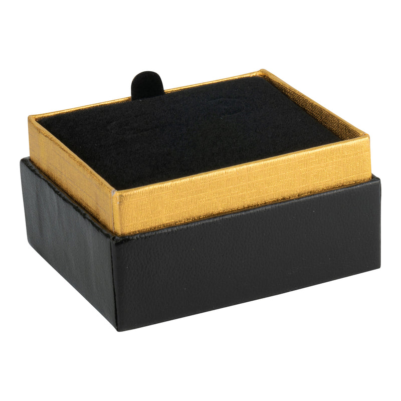 Two-tone Paper Hoop Earring Box with Gold Accent