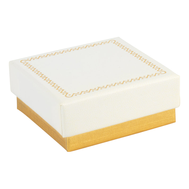 Two-tone Paper Small Universal Box with Gold Accent