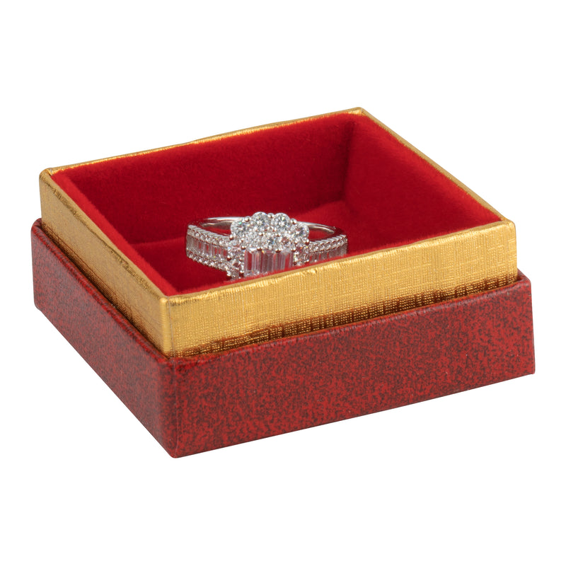 Two-tone Paper Small Universal Box with Gold Accent