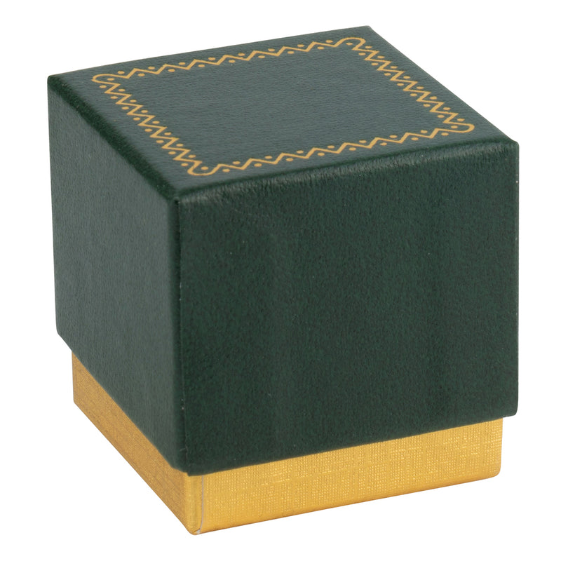 Two-tone Paper Single Ring Box with Gold Accent