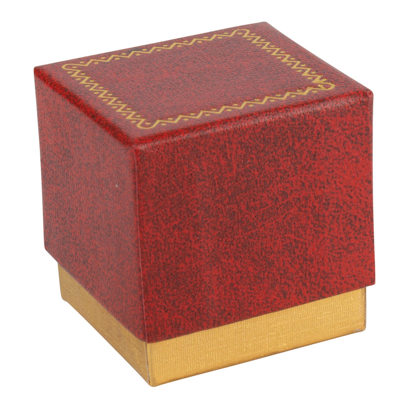 Two-tone Paper Single Ring Box with Gold Accent