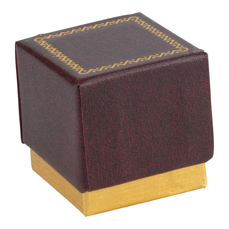 Two-tone Paper Single Ring Box with Gold Accent