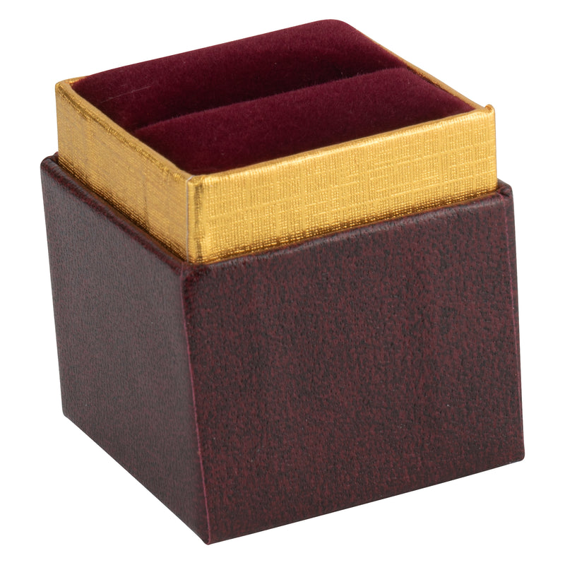 Two-tone Paper Single Ring Box with Gold Accent