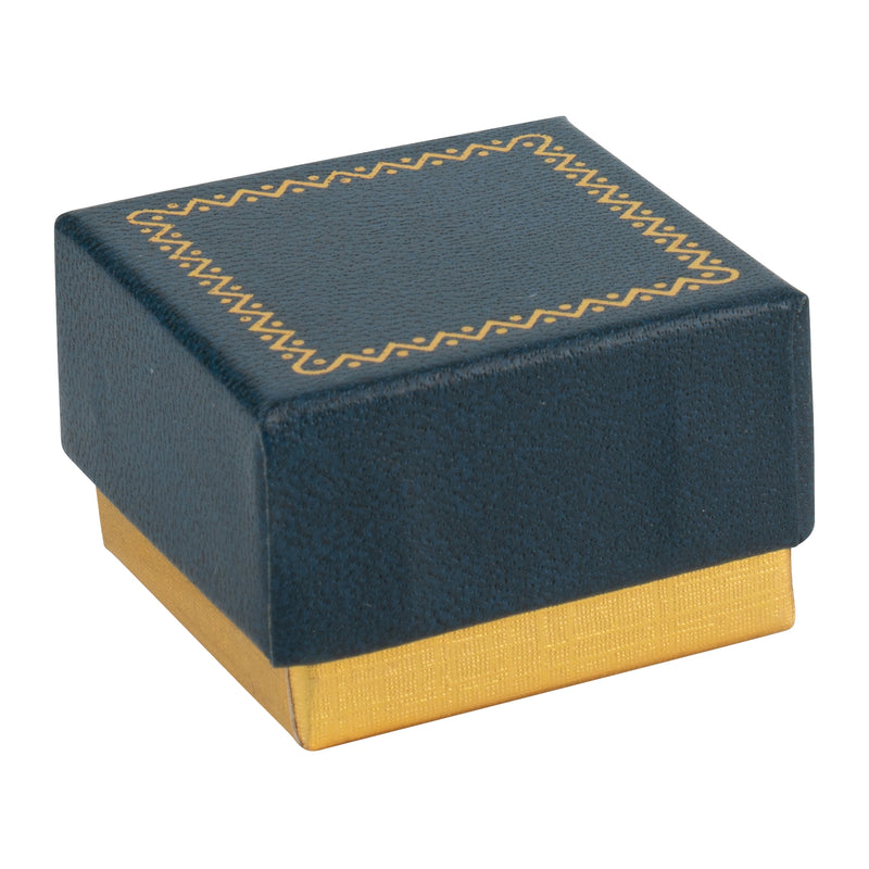 Two-tone Paper Single Earring Box with Gold Accent