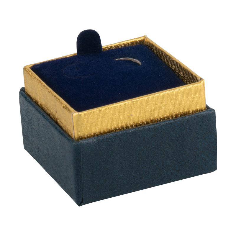 Two-tone Paper Single Earring Box with Gold Accent