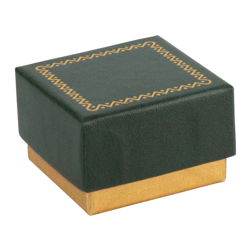 Two-tone Paper Single Earring Box with Gold Accent