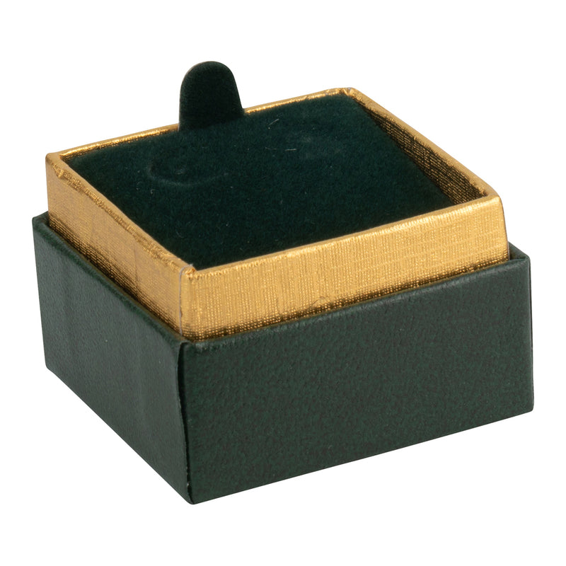 Two-tone Paper Single Earring Box with Gold Accent