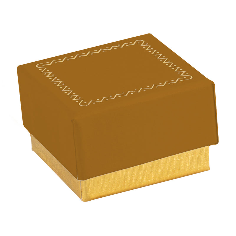 Two-tone Paper Single Earring Box with Gold Accent