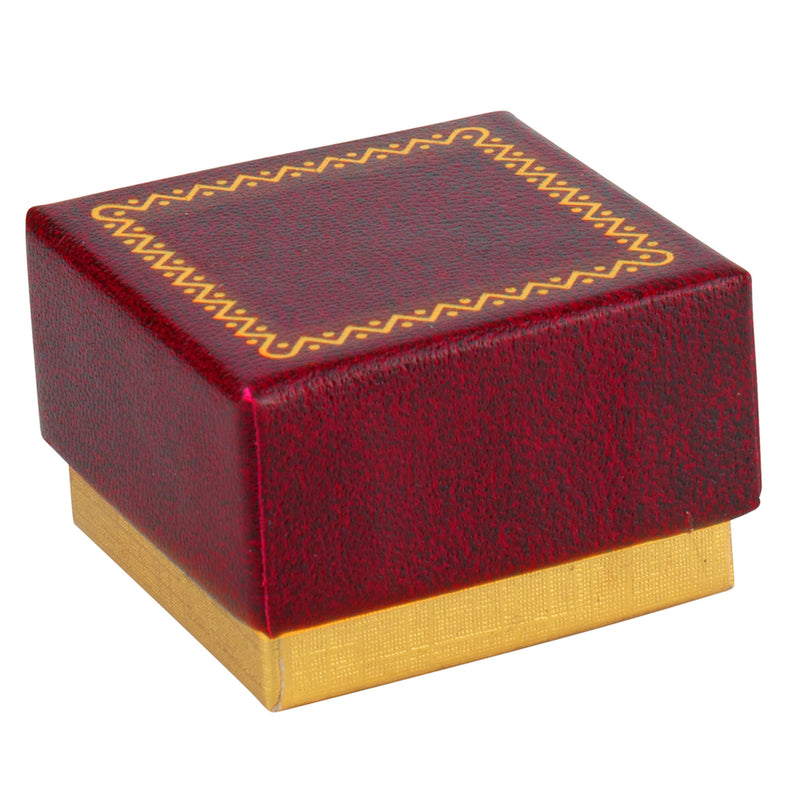 Two-tone Paper Single Earring Box with Gold Accent