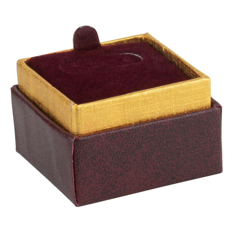 Two-tone Paper Single Earring Box with Gold Accent