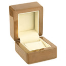 Wooden Single Earring Box with Suede Insert