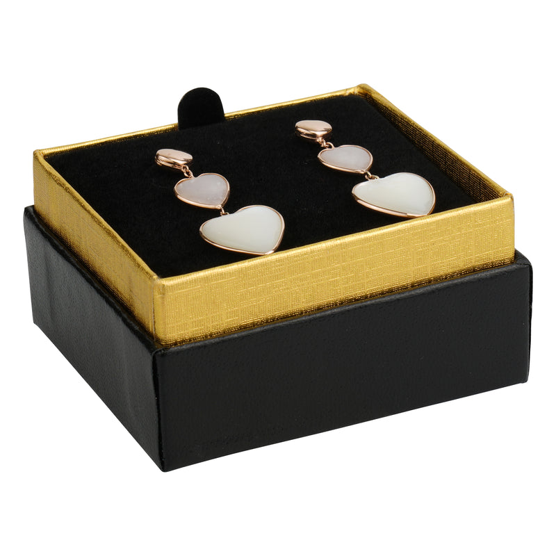 Two-tone Paper Hoop Earring Box with Gold Accent