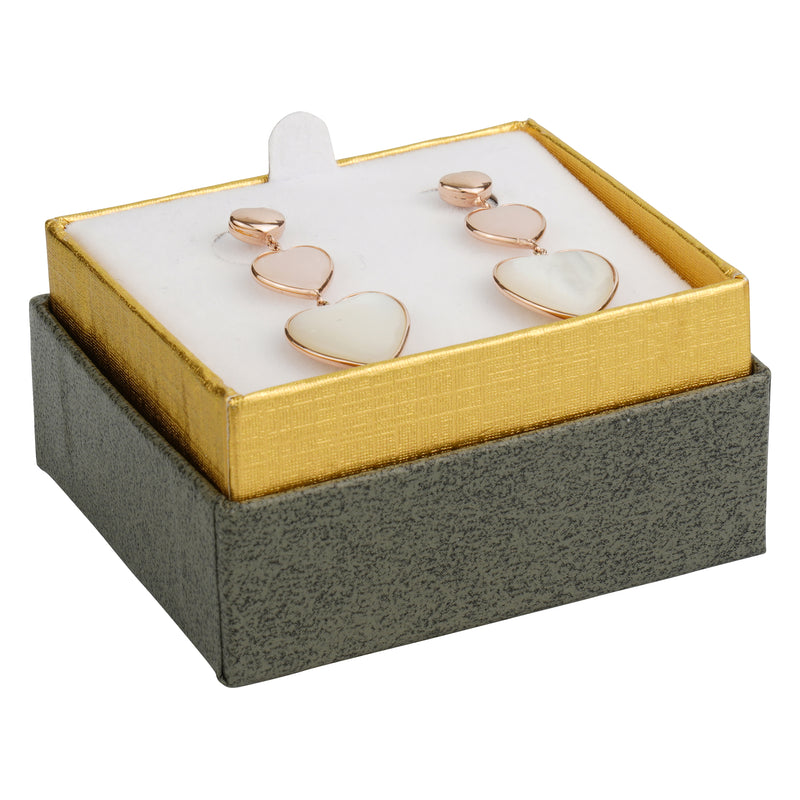 Two-tone Paper Hoop Earring Box with Gold Accent