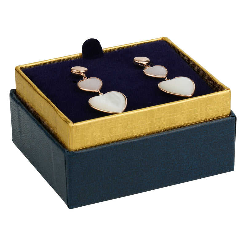 Two-tone Paper Hoop Earring Box with Gold Accent