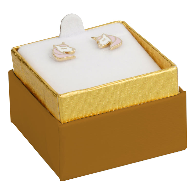 Two-tone Paper Single Earring Box with Gold Accent