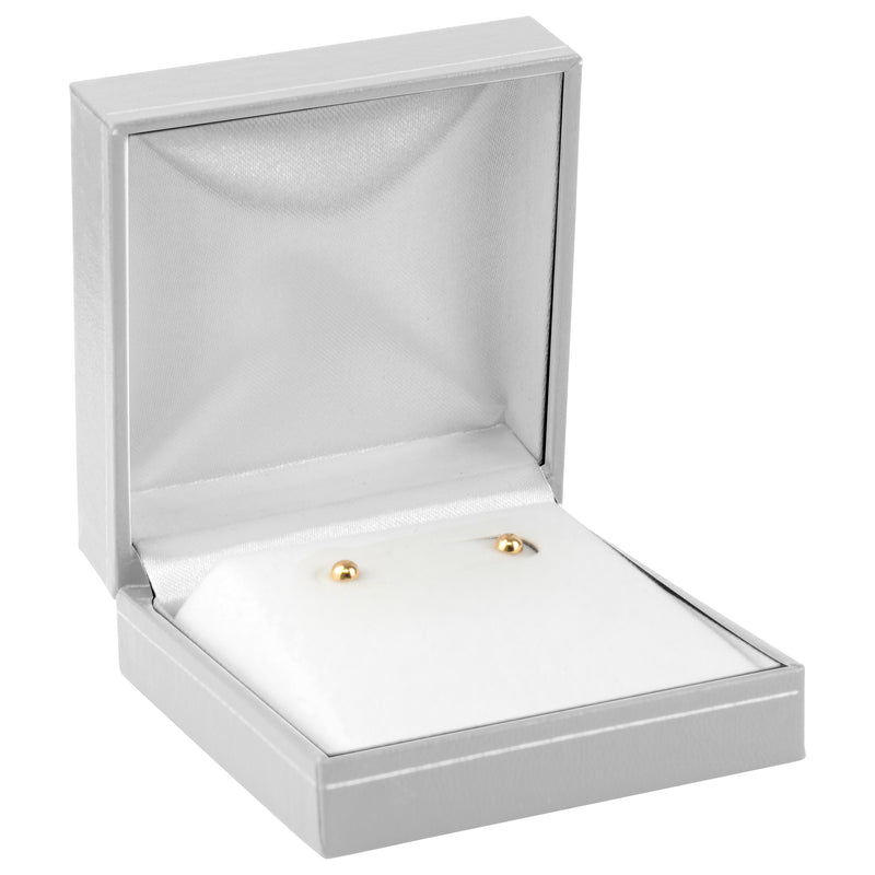 Paper Covered Hoop Earring Box with Gold Accent