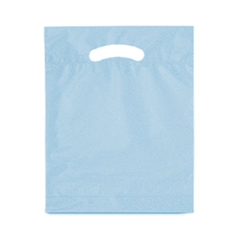 Light Blue Double Die Cut Plastic Bag