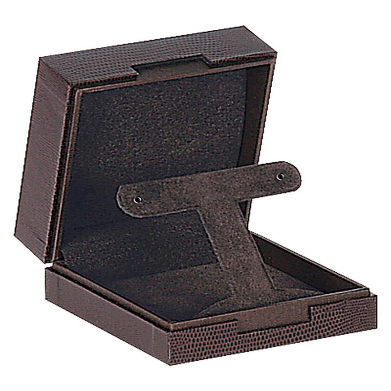 Leatherette French Clip Box Lined with Rich Suede