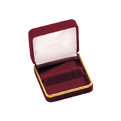 Velvet Cufflink Box with Gold Rims and Matching Insert