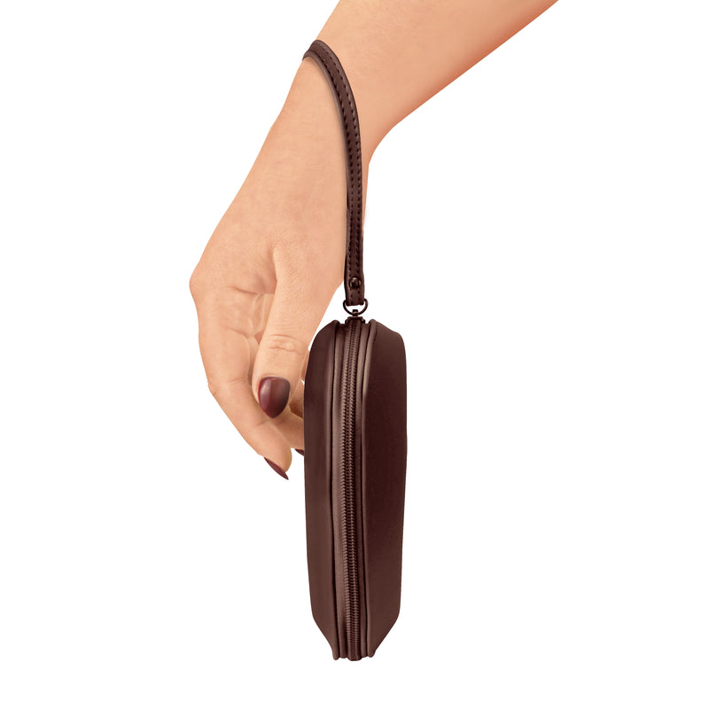 Luxury Zipped Leatherette Case with Additional Pouch