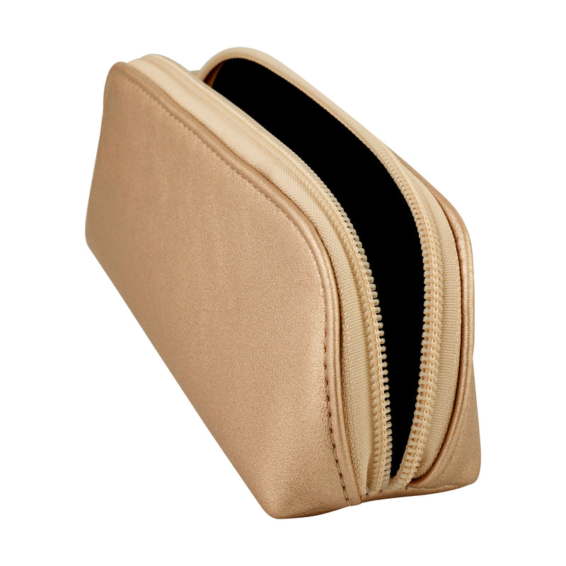 Luxury Zipped Leatherette Case with Additional Pouch