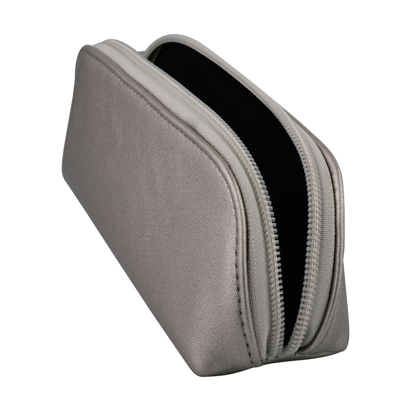 Luxury Zipped Leatherette Case with Additional Pouch