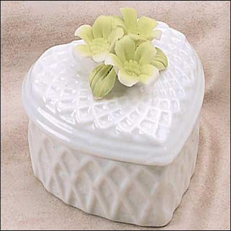 White Porcelain Heart Box