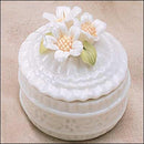White Porcelain Round Box