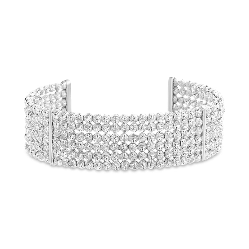 S-S D-C Beaded Cuff Bangle withRho