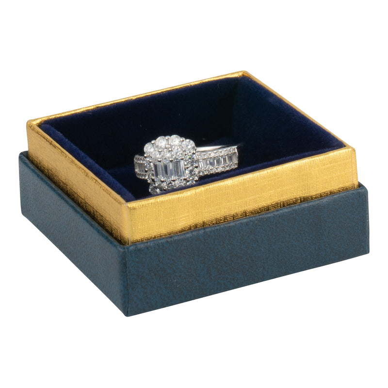 Two-tone Paper Small Universal Box with Gold Accent